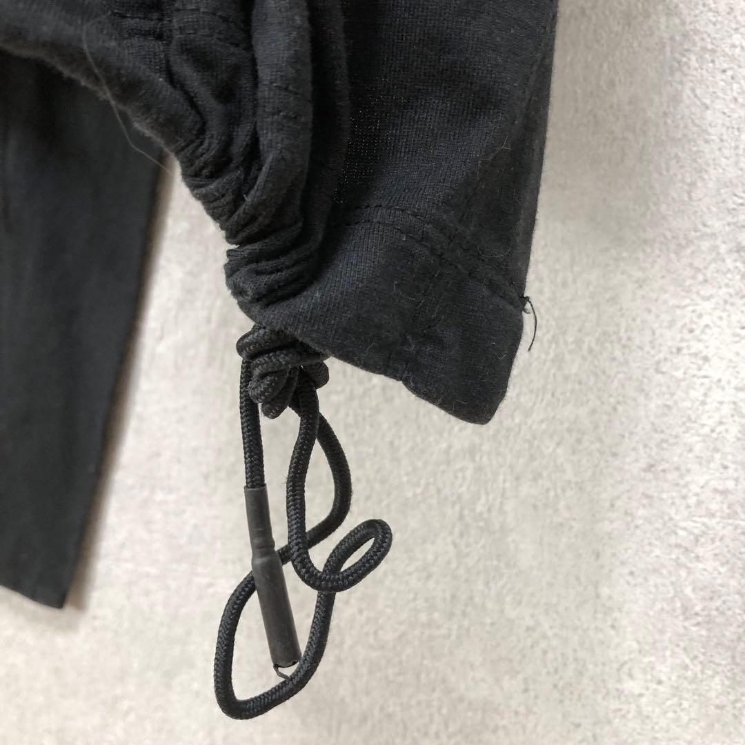 Y-3 ワイスリー ドローコード 半袖ロングワンピース 黒