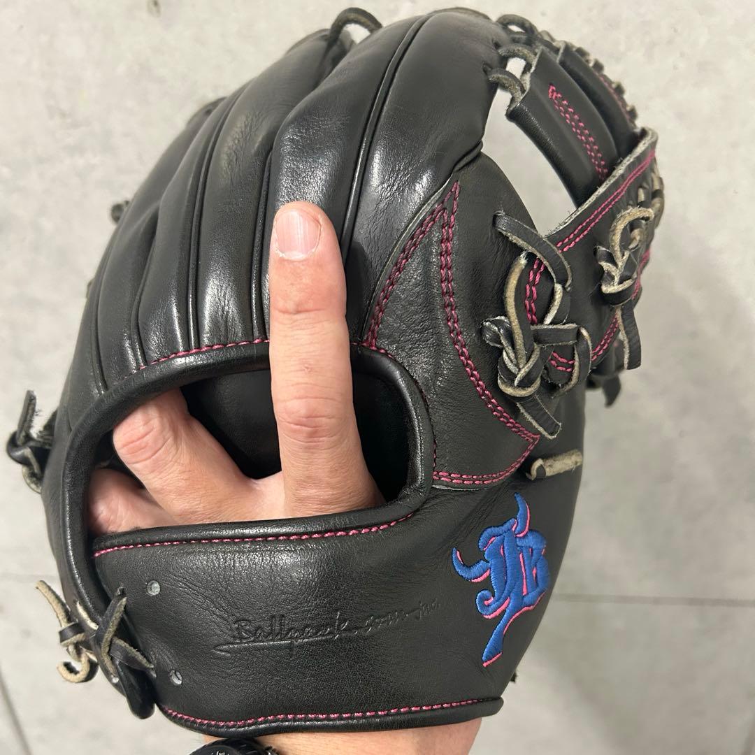 【即戦力美品】和牛JB 硬式内野手用グローブJB004S ブラック　中古美品