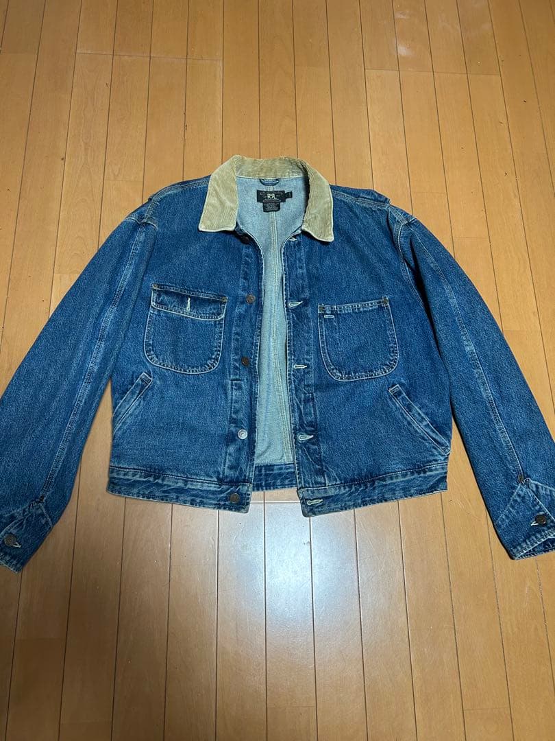 RRL デニムジャケット コーデュロイ襟付き