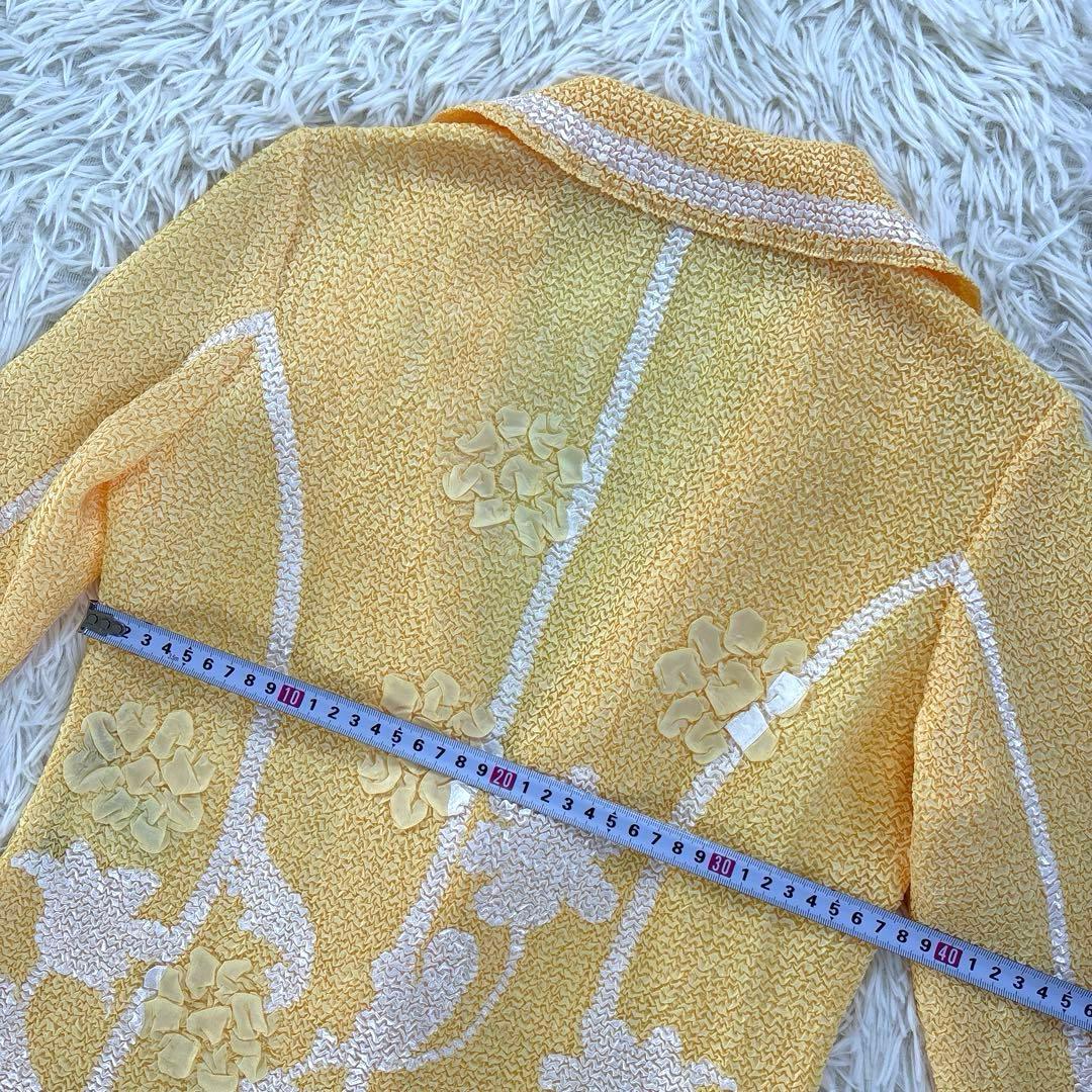 美品 ノコオーノ NOKO OHNO プリーツ ジャケット 花