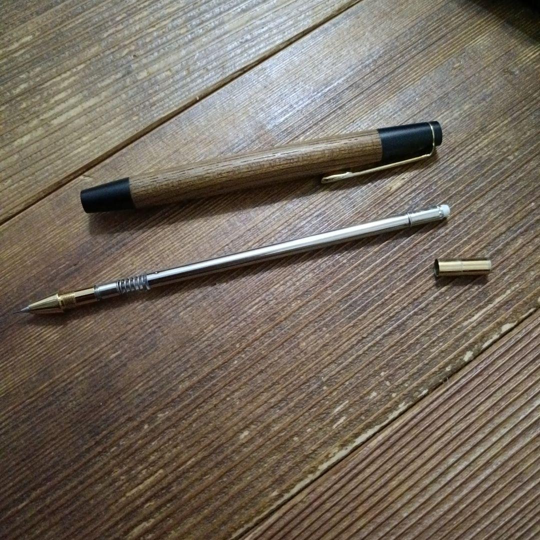 野原工芸　欅　シャープペンシル　旧型ゴールド