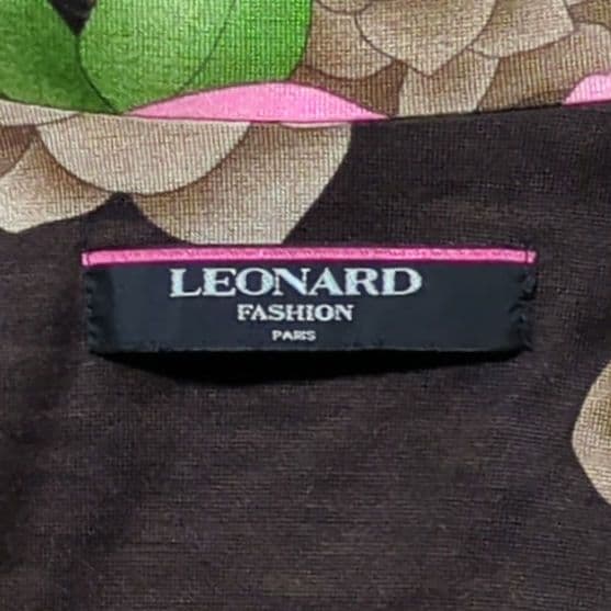 【専用】レオナール　LEONARD　コート　　お花　シルク100%　サイズ大きめ