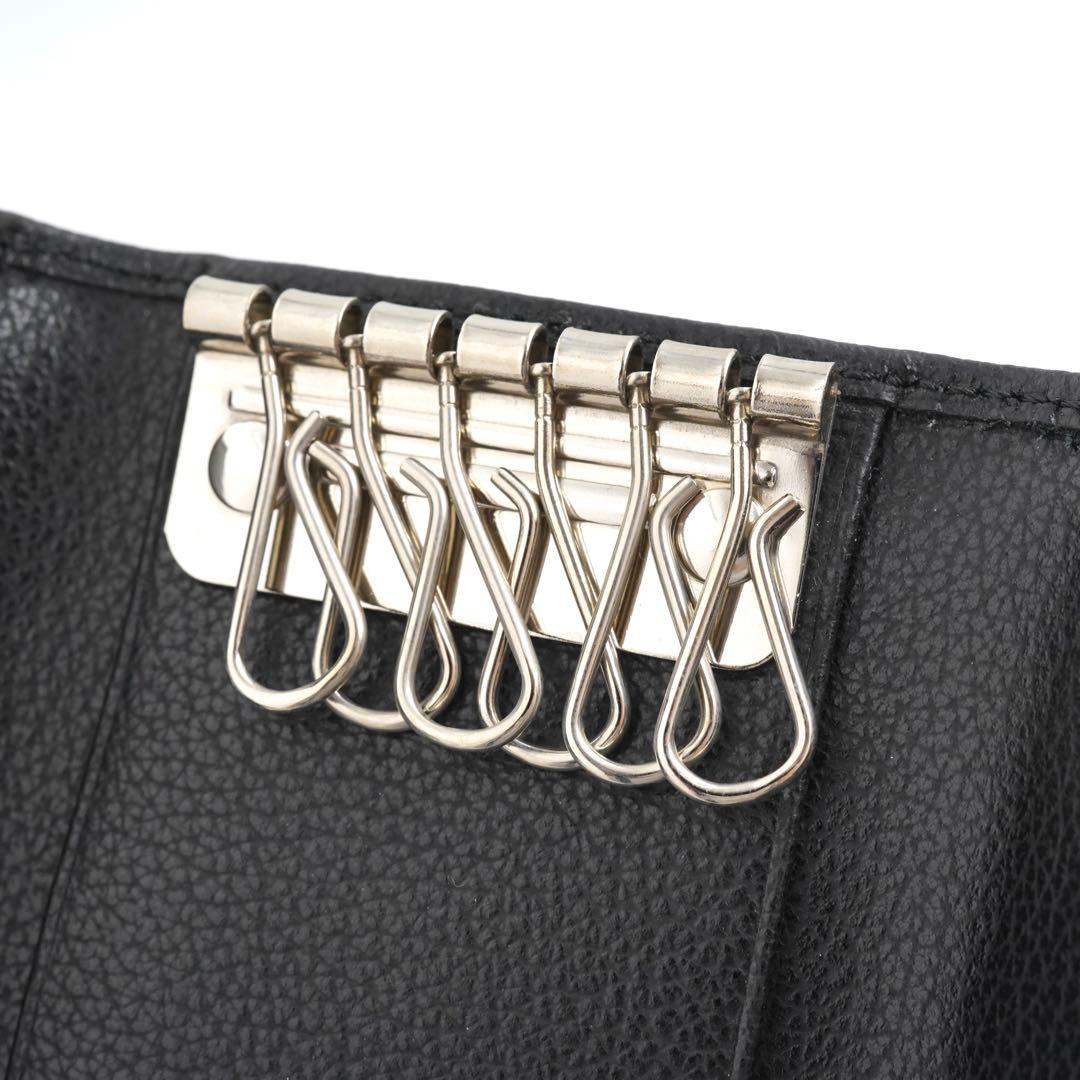✨専用✨　Burberry キーケース　キーリング　ブランドロゴ　6連　黒