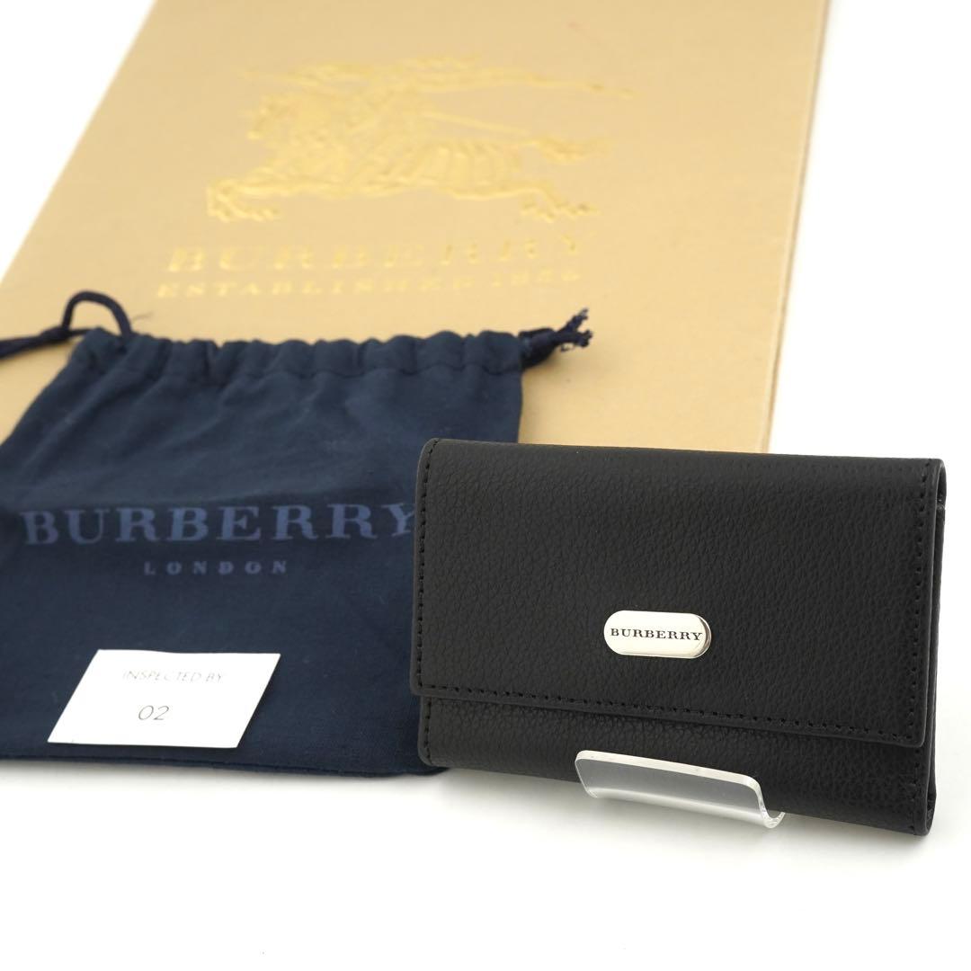 ✨専用✨　Burberry キーケース　キーリング　ブランドロゴ　6連　黒