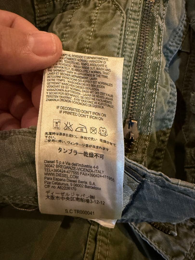 DIESEL PHANTOM カーゴパンツ 30 オリーブ REGULARFIT