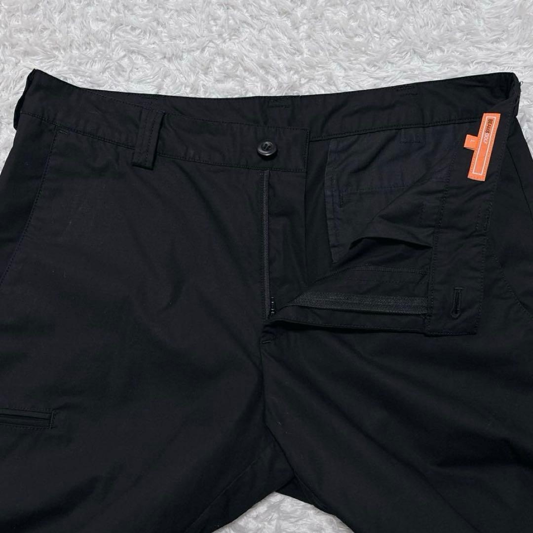 美品✨ビームスゴルフ 裾ジップ ストレッチパンツ 黒 L BEAMS GOLF