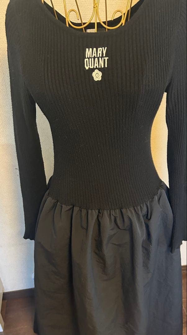 美品　MARY QUANT ブラック ロングワンピース　マキシ丈　フリーサイズ