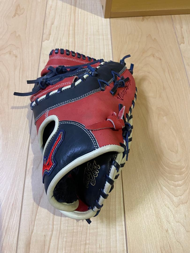 Mizuno Pro 軟式グローブ レッド/ネイビー　ファーストミット