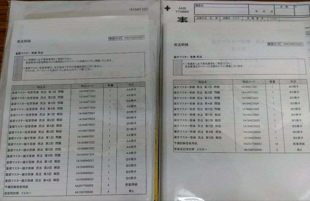 伊藤塾 司法試験 予備試験 基礎マスター/論文マスター 答練 未開封
