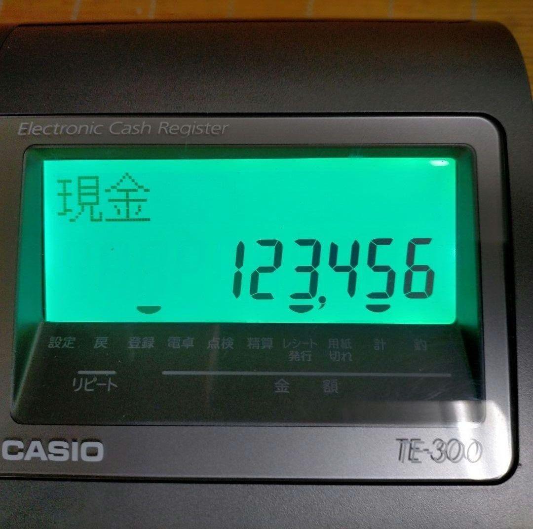 カシオレジスター　TE-300　フル設定無料　 送料無料人気機種2501300