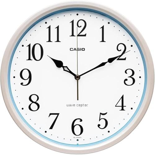 CASIO(カシオ) 掛け時計 壁掛け時計 電波時計 アナログ 夜間秒針停止 p