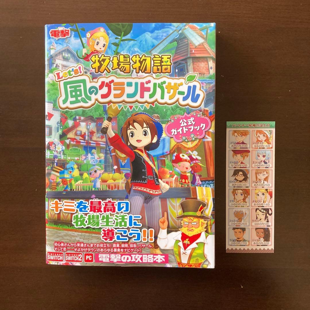 Switch 牧場物語Let's!風のグランドバザール　公式ガイドブックセット