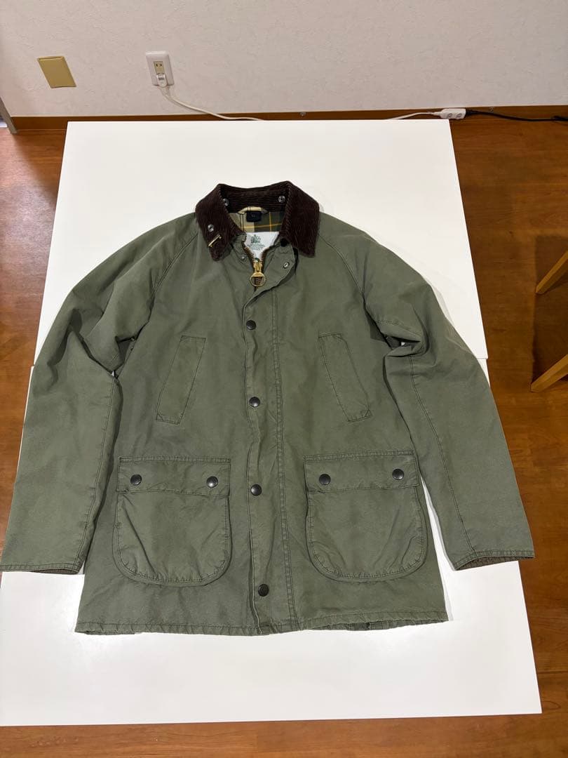 barbour　白タグ　ビデイル　ウォッシュド　セージ　38