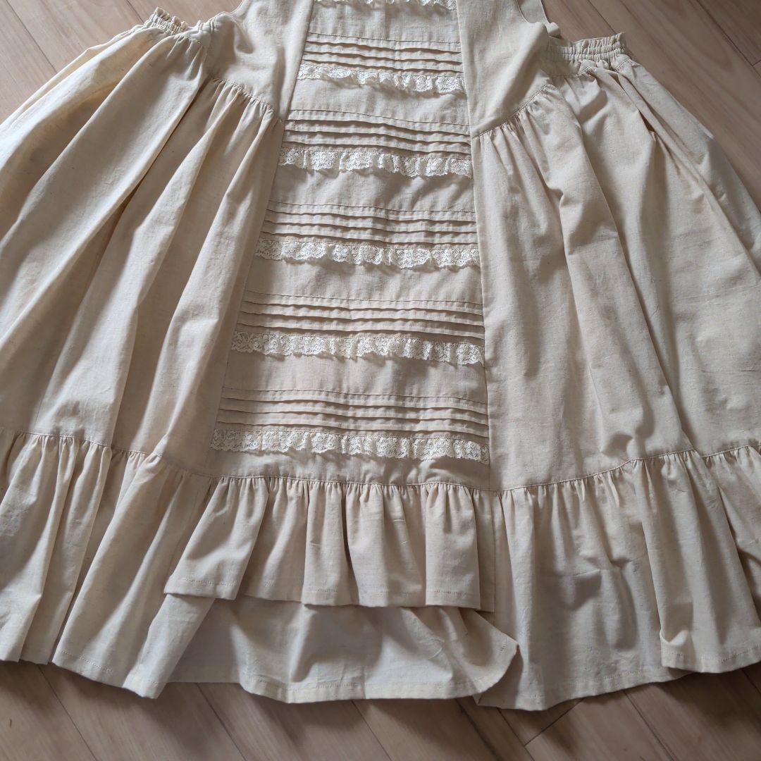 ハンドメイド作家☆ノースリーブワンピース(レース※フリル)