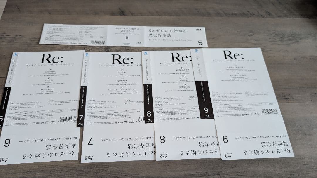 Re:ゼロから始める異世界生活　1期アニメBlu-ray全巻　小説付き