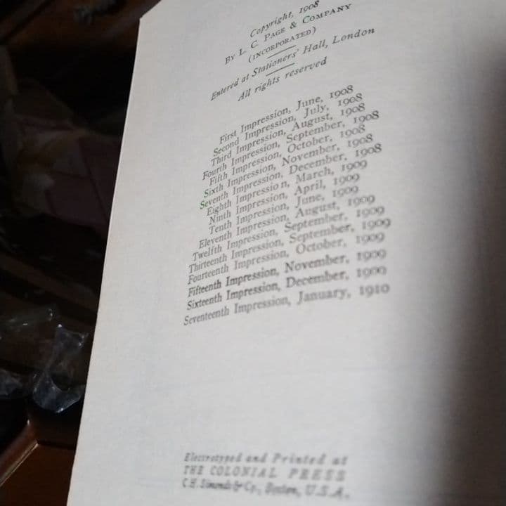 L.M.モングムリィ✴赤毛のアン✨初版17刷1910年1月刊✴米L.C.ペイジ社