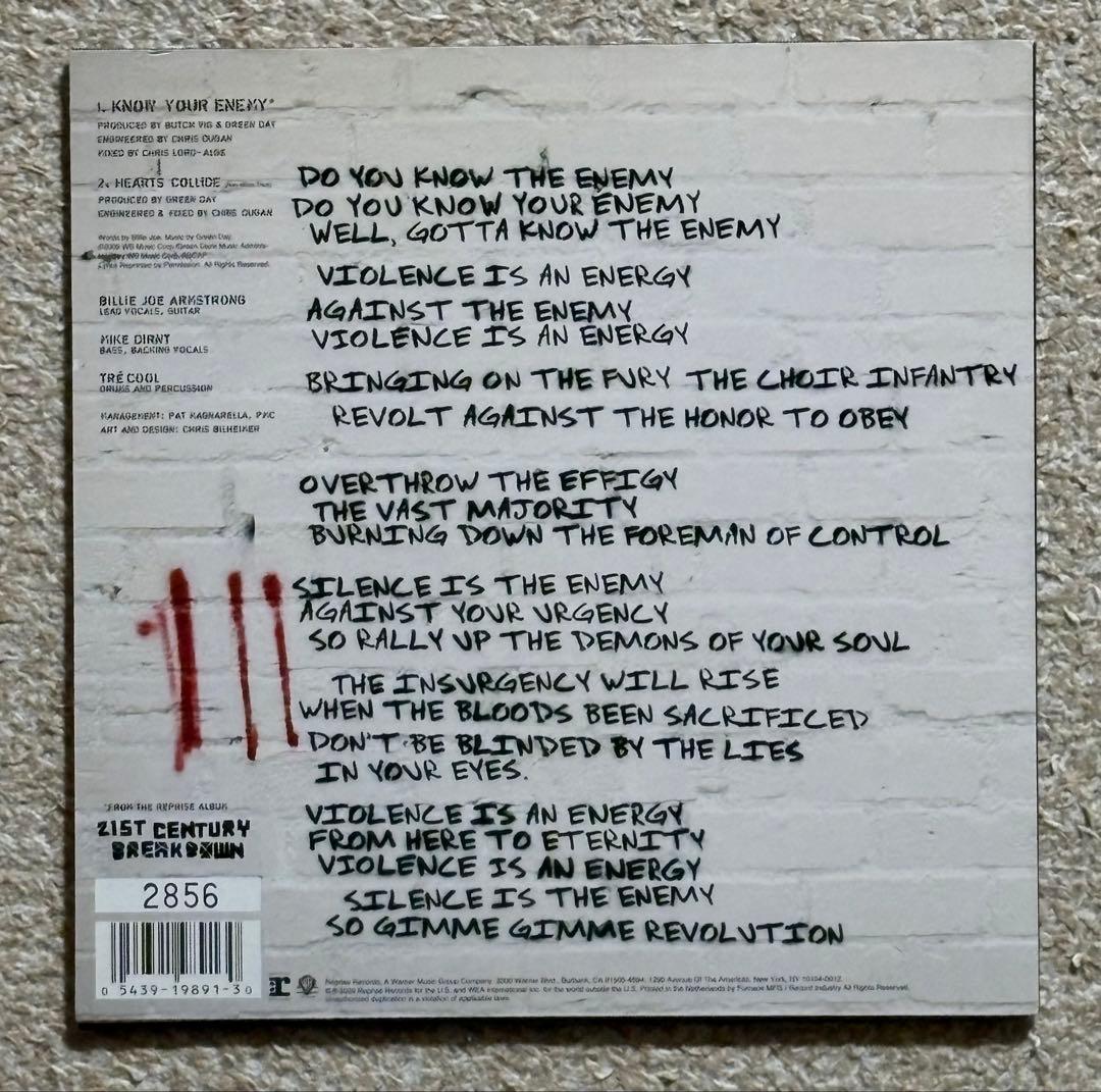 green day グリーンデイ メロコアパンク レコード enemy