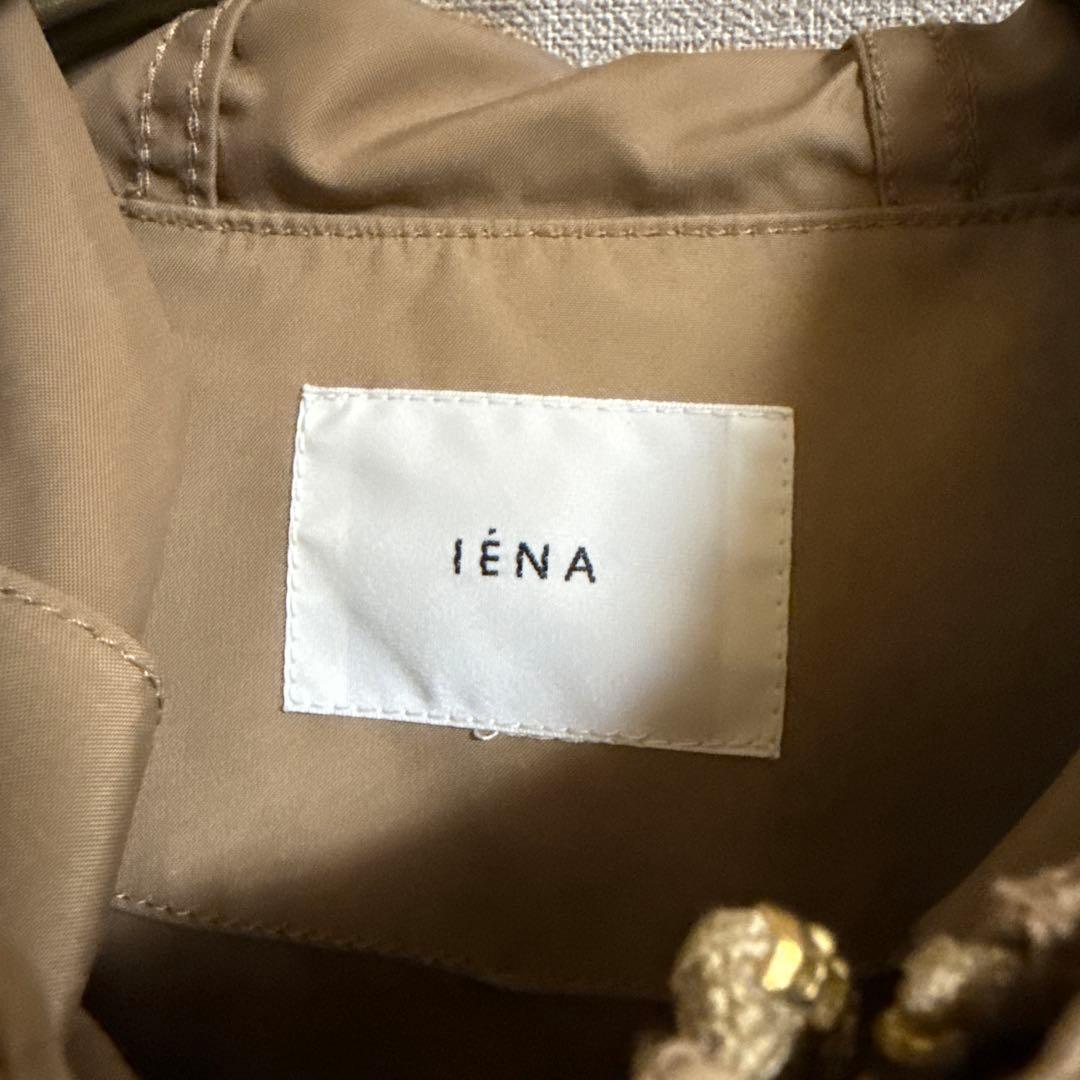 IENA 高密度タフタフーデットブルゾン キャメル 38