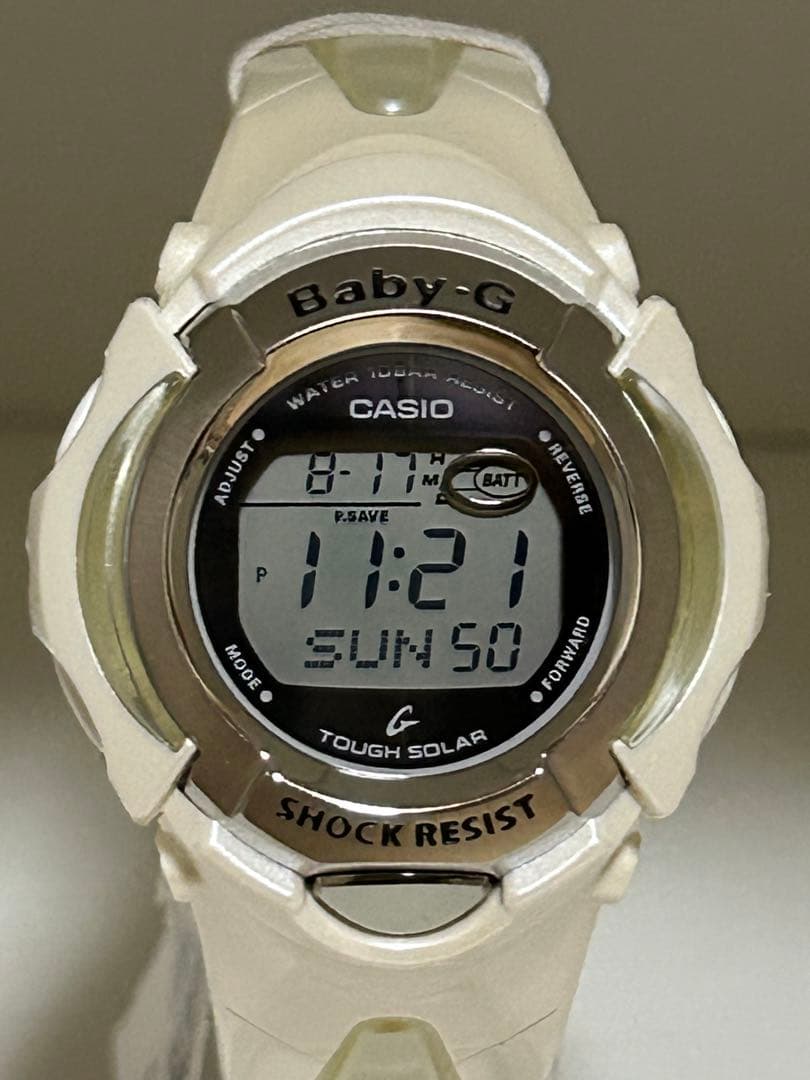 美品CASIO Baby-G Tough Solar White Veil