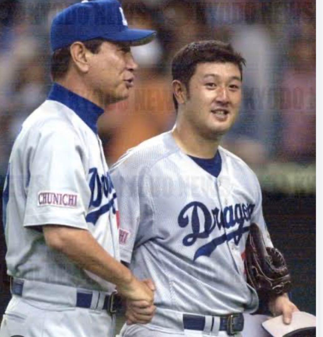 中日ドラゴンズ　#41 谷沢健一選手　#47 野口茂樹投手　直筆サイン　キャップ