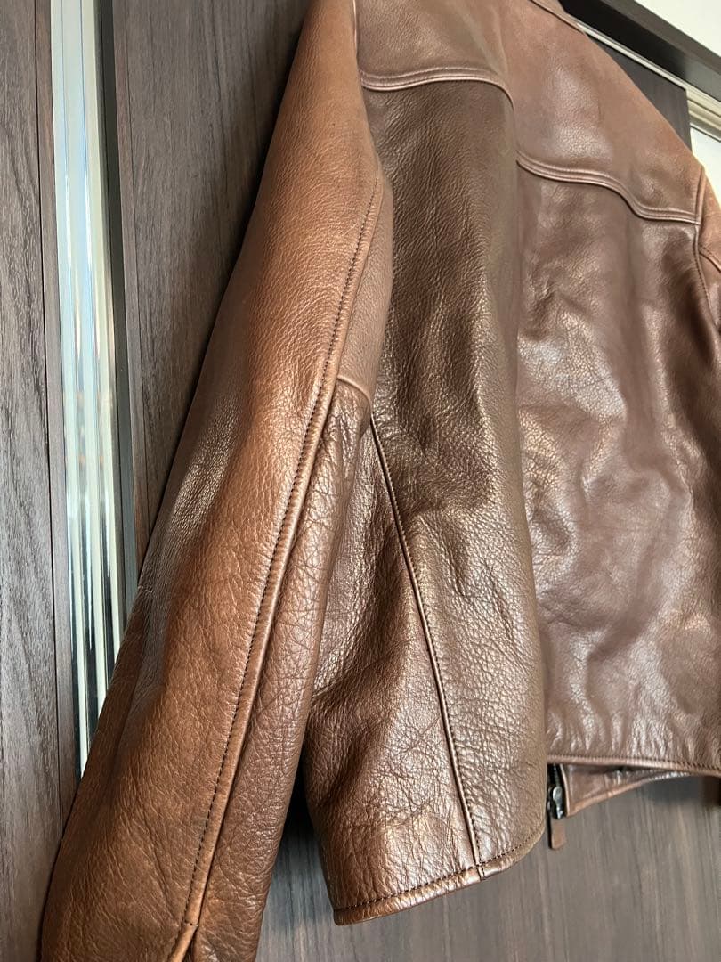 COACH コーチ　ブラウン　レザージャケット　牛革　メンズ　レディース