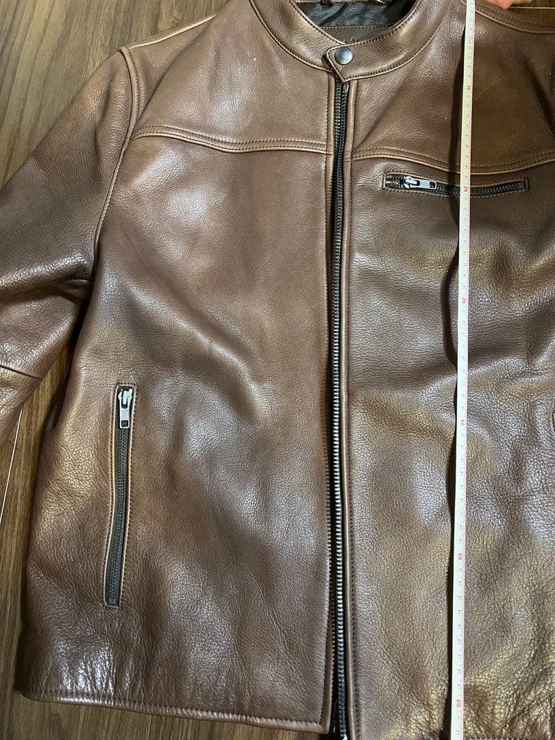 COACH コーチ　ブラウン　レザージャケット　牛革　メンズ　レディース