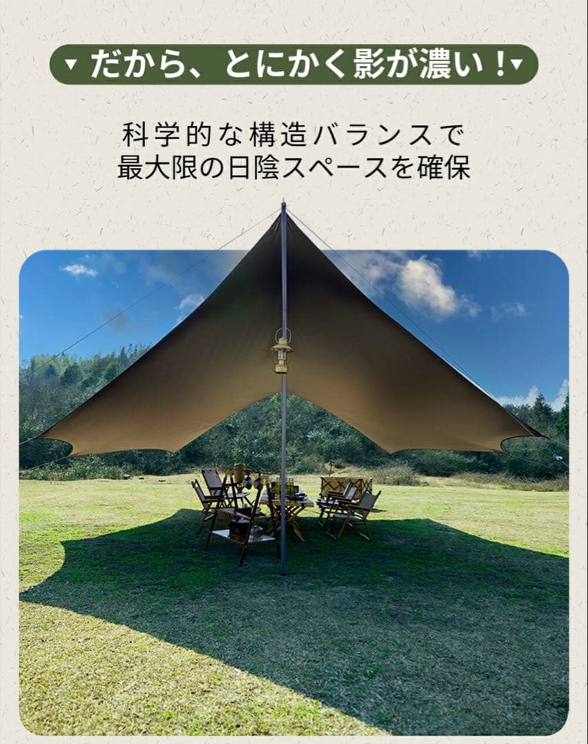 新品　Naturehike タープ Sサイズ　熱中症予防 UVカット 耐水