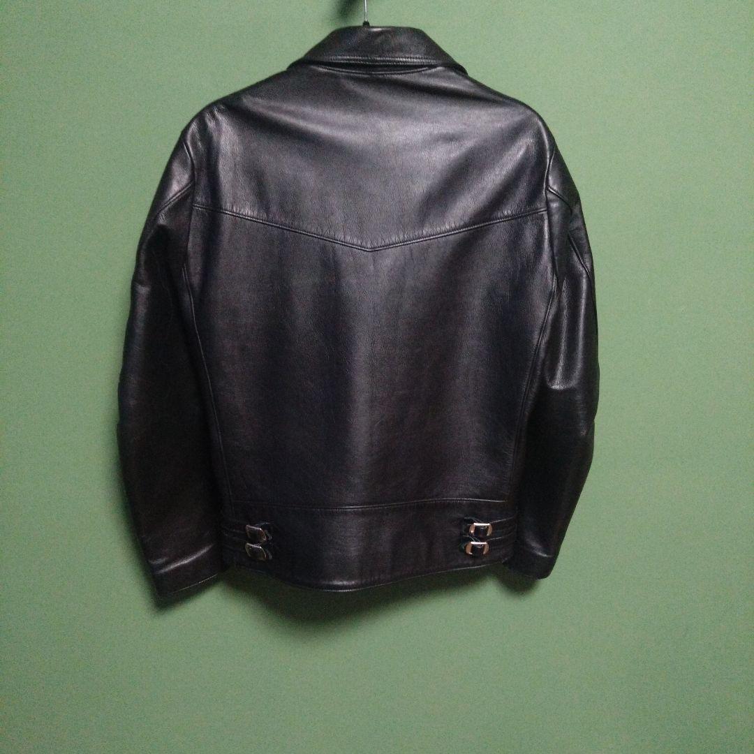 黒 ダブルライダースジャケット