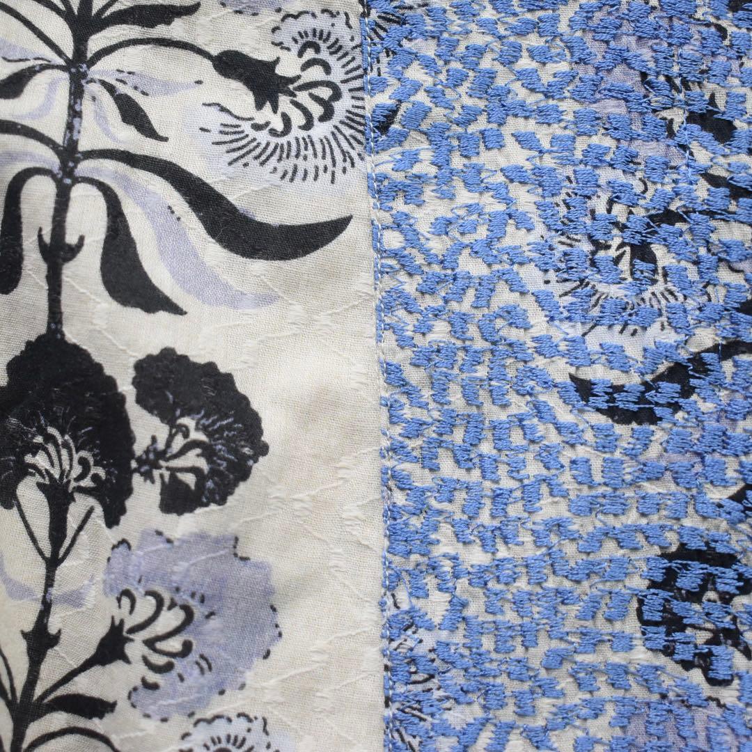 25SS完売 ヌキテパCOTTON JQD COMBI EMB刺繍 マキシワンピ