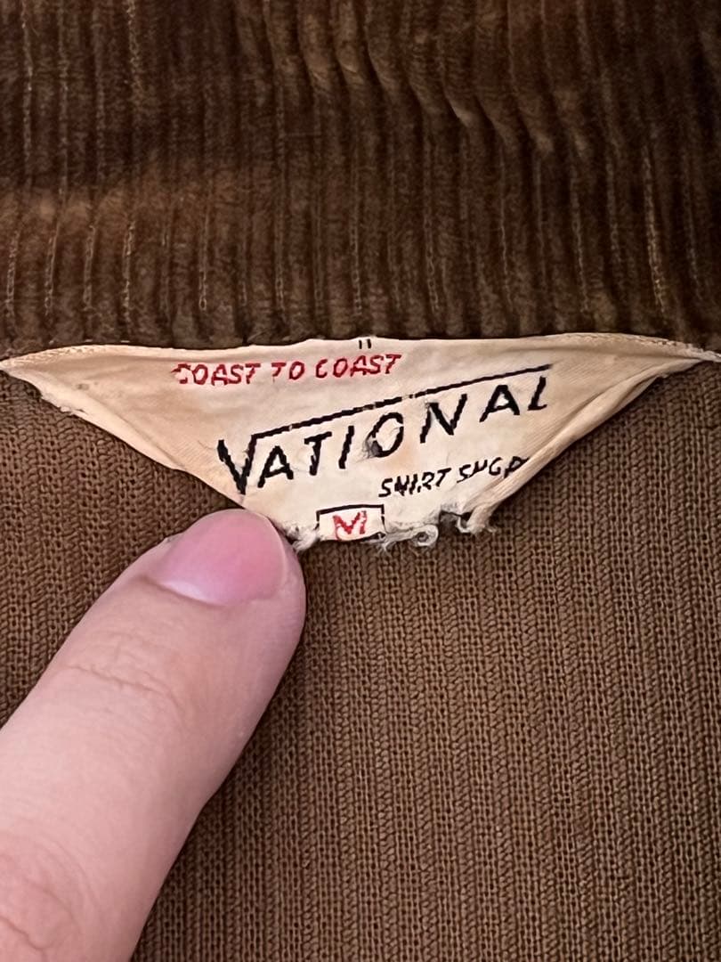 50s NATIONAL コーデュロイジャケット ブラウン