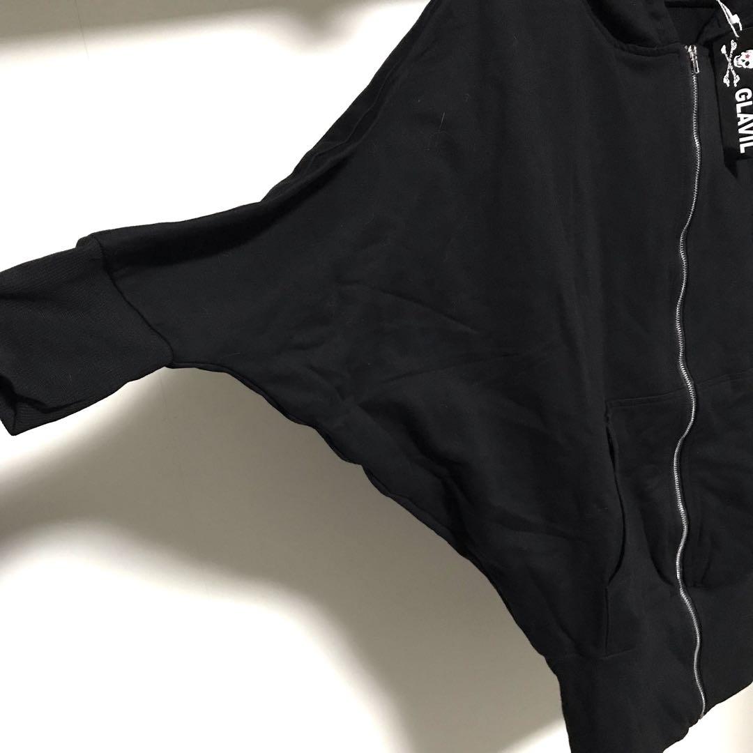 【送料込】GLAVIL 猫耳 猫 スカル パーカー Y2K 00s 平成ギャル
