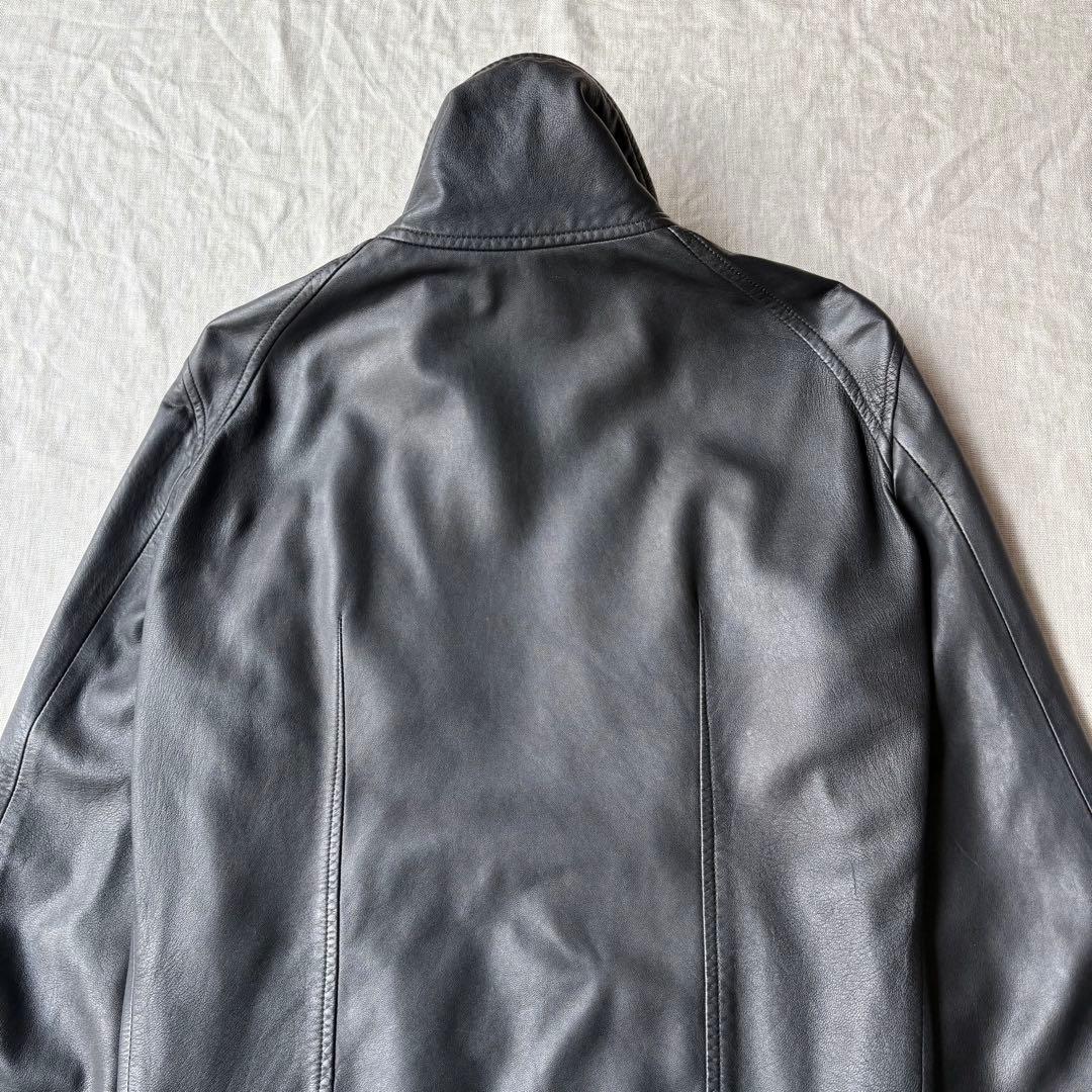 Rick Owens リックオウエンス ハイネック シングルライダース レザー