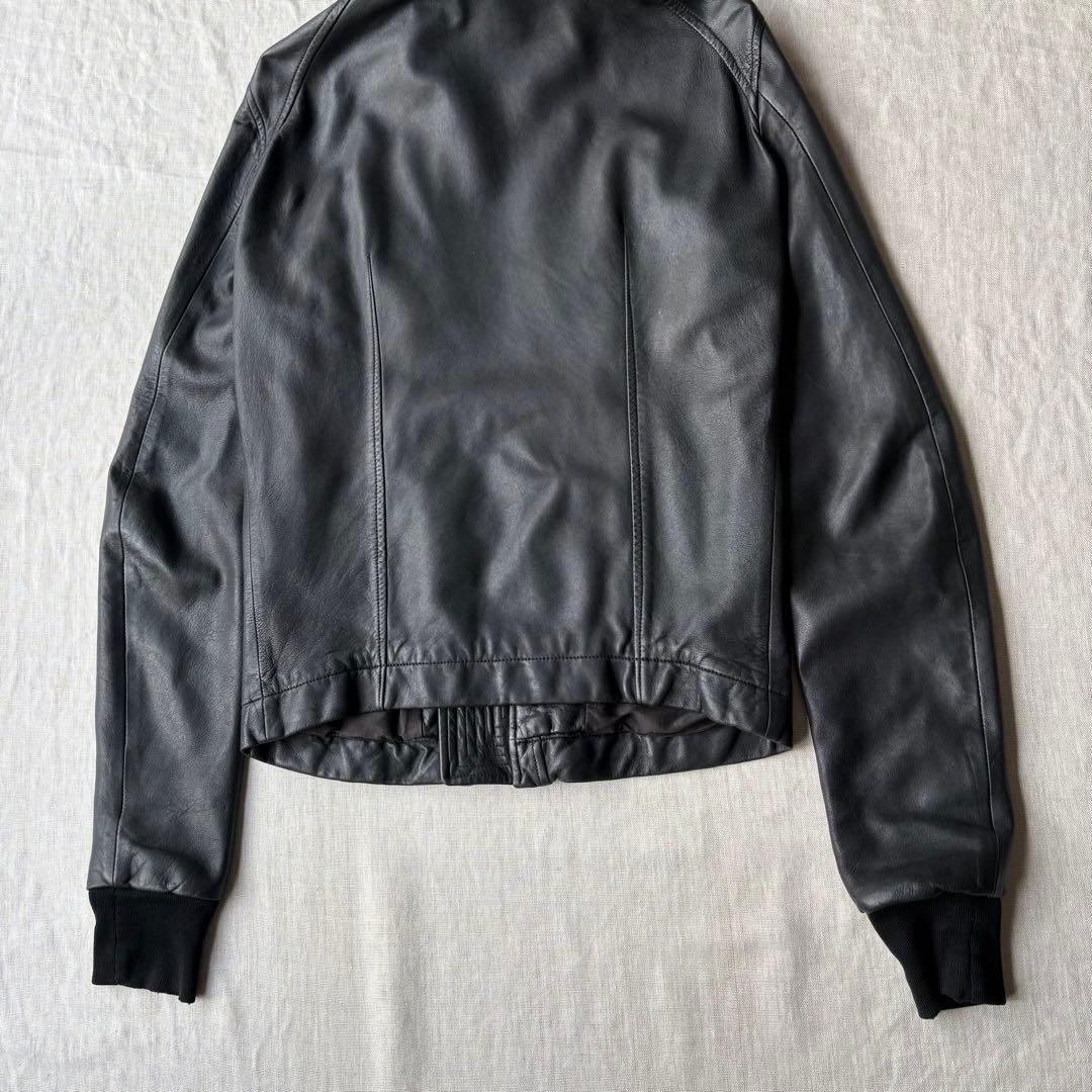 Rick Owens リックオウエンス ハイネック シングルライダース レザー