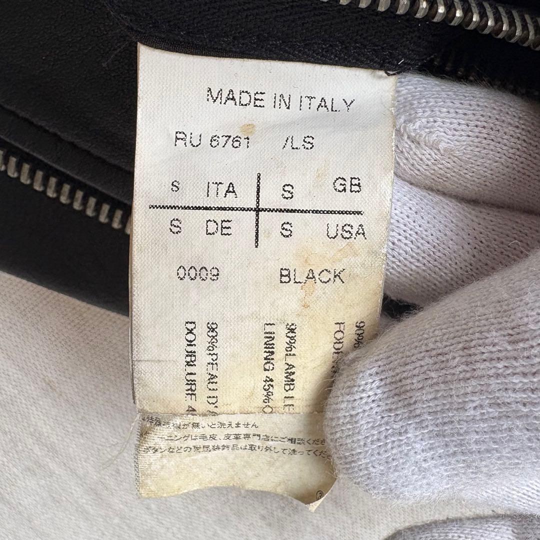 Rick Owens リックオウエンス ハイネック シングルライダース レザー