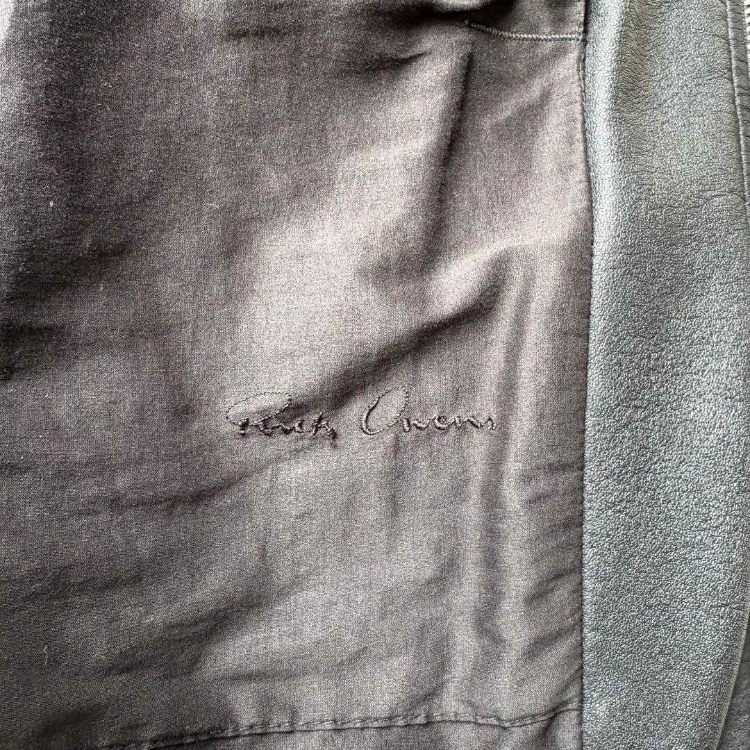 Rick Owens リックオウエンス ハイネック シングルライダース レザー