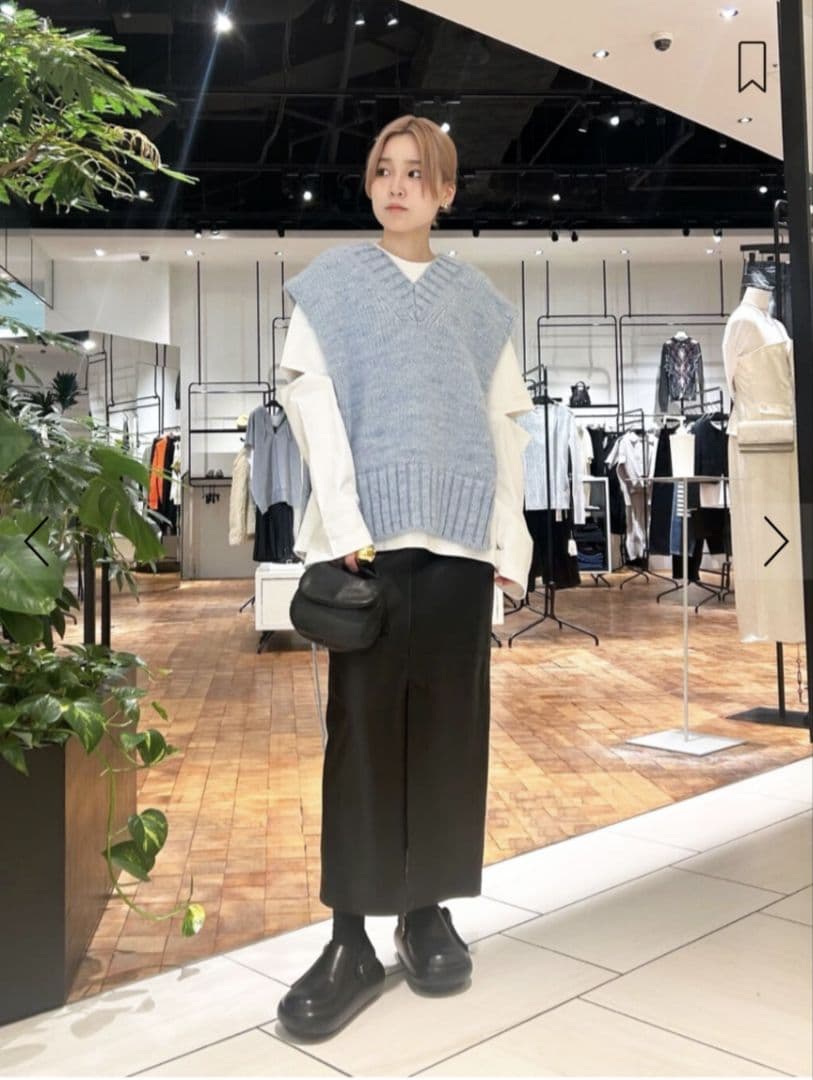 Maison Margielaライトブルー アルパカニットベスト SizeＳ