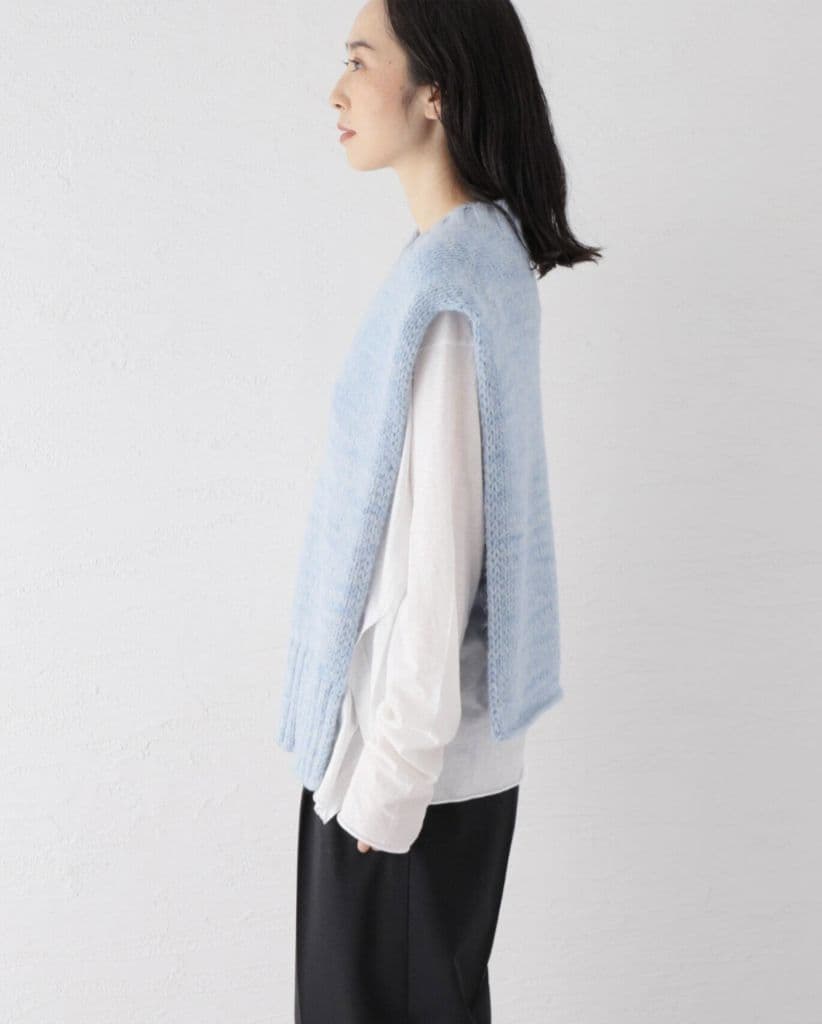 Maison Margielaライトブルー アルパカニットベスト SizeＳ