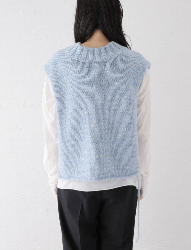 Maison Margielaライトブルー アルパカニットベスト SizeＳ