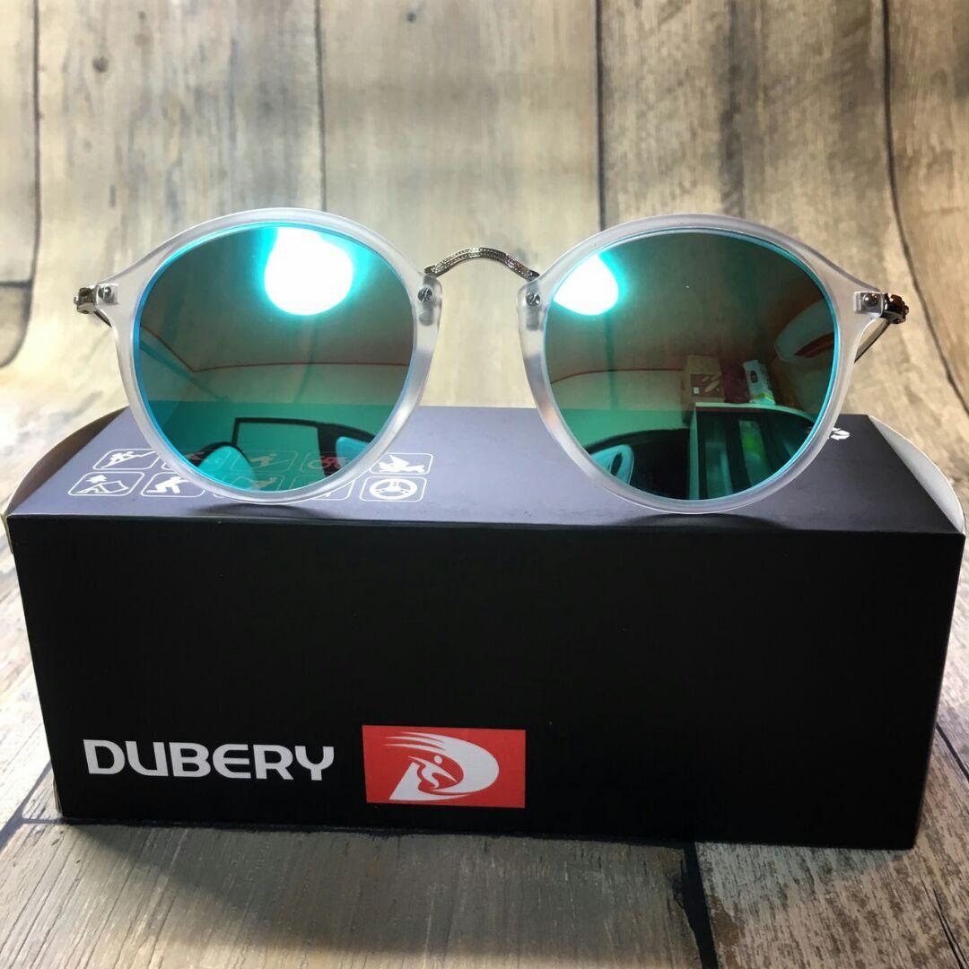 偏光サングラス UV400 マットクリア ブルーミラー
