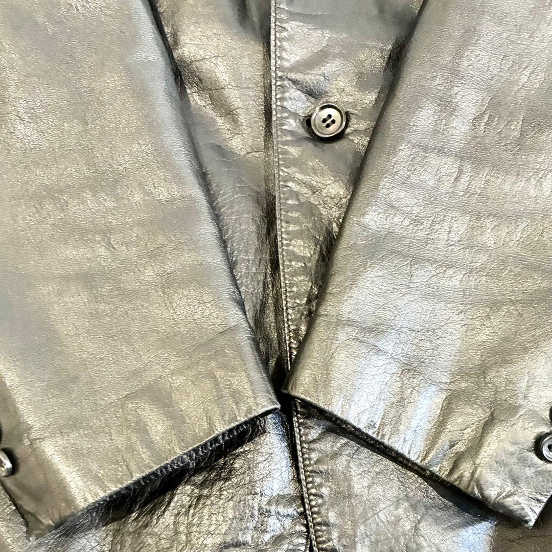 希少 美品 Paul Smith レザー テーラード ブラック　XL 牛革