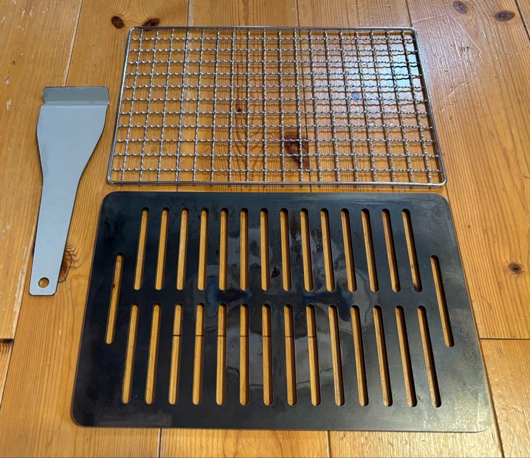 【超美品セット】イワタニろばた焼き器＋極厚バーベキュー鉄板 板厚4.5㎜