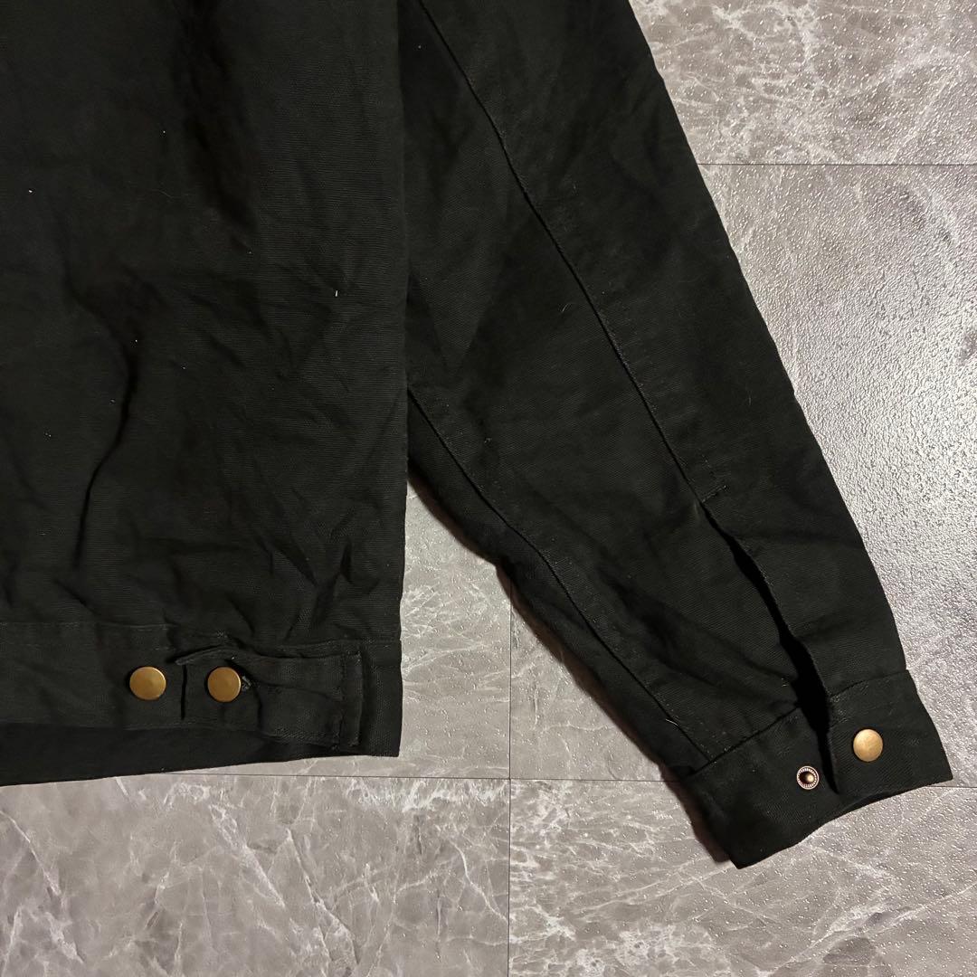 00s ヴィンテージ ダックジャケット企業刺繍ロゴ 短丈古着コットンライナーM