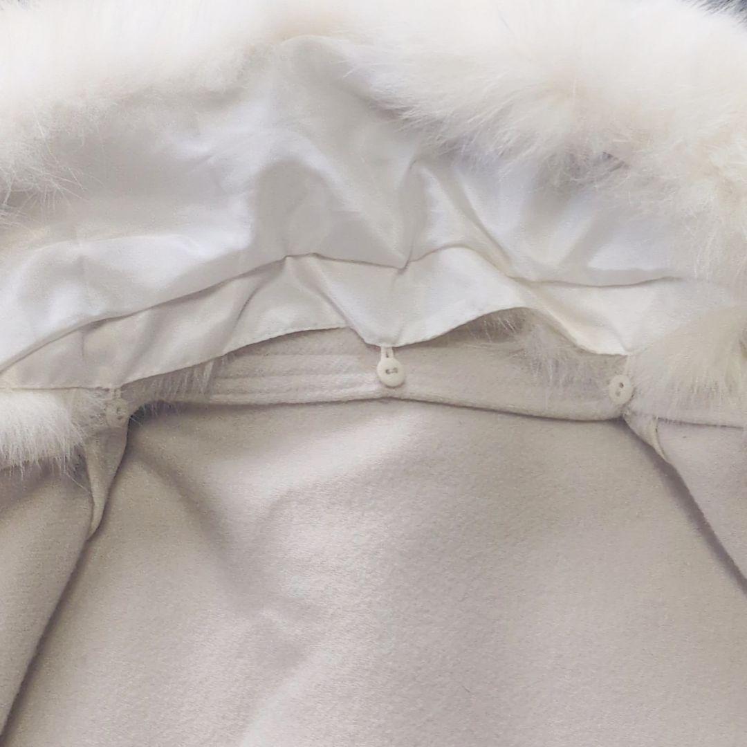 9-40【美品】Sov ポンチョ　ケープコート　フォックスファー