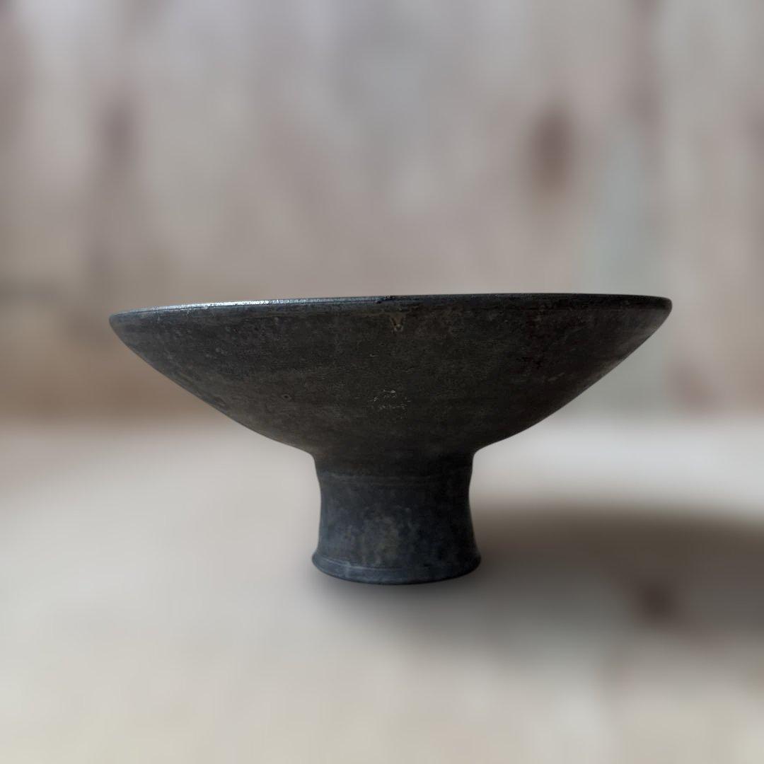 作家 コンポート 高台 銀彩／作家もの 器