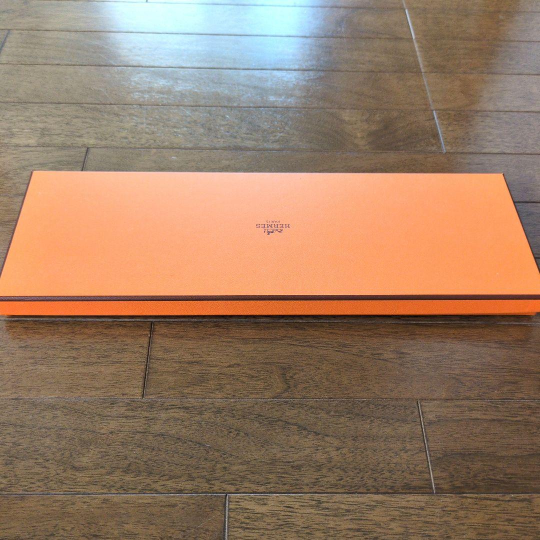 HERMES Hシュバル マリン ネクタイ 箱、カード、リボン、手提げ袋付き