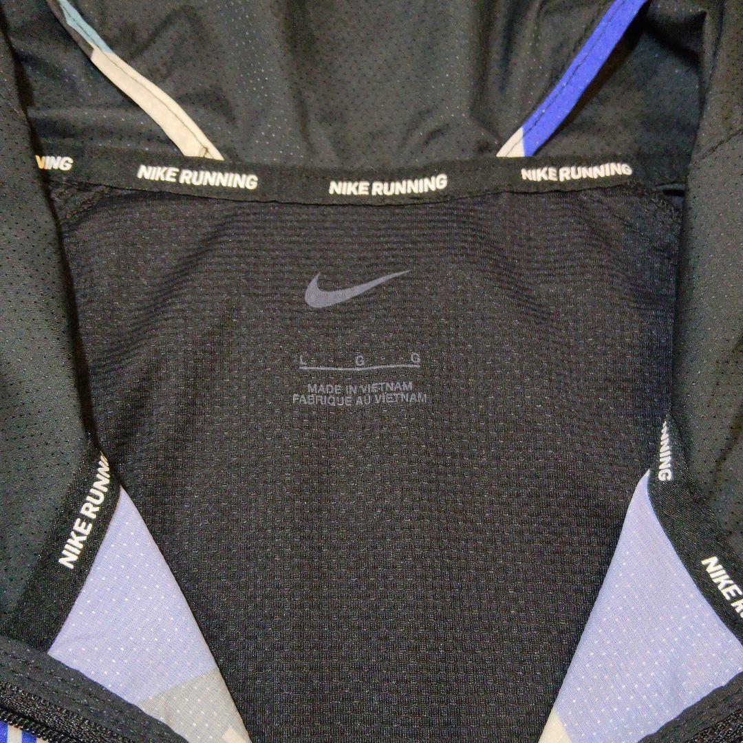 Lサイズ 美品【NIKE】ナイキランニング ナイロンウェア フルジップ パーカー