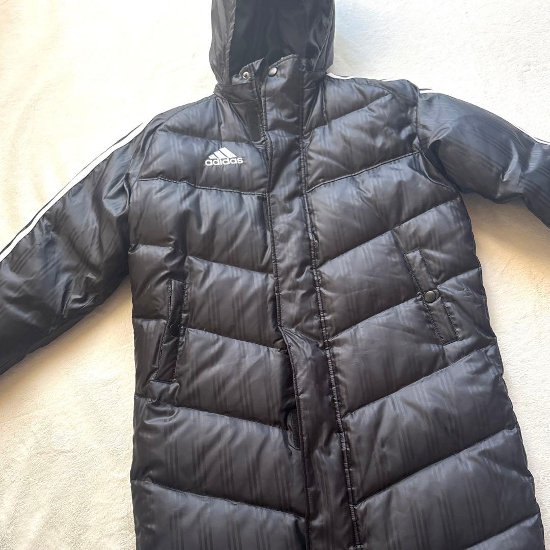 お値下げ！！adidas 子供用130cmダウンベンチコート ブラック