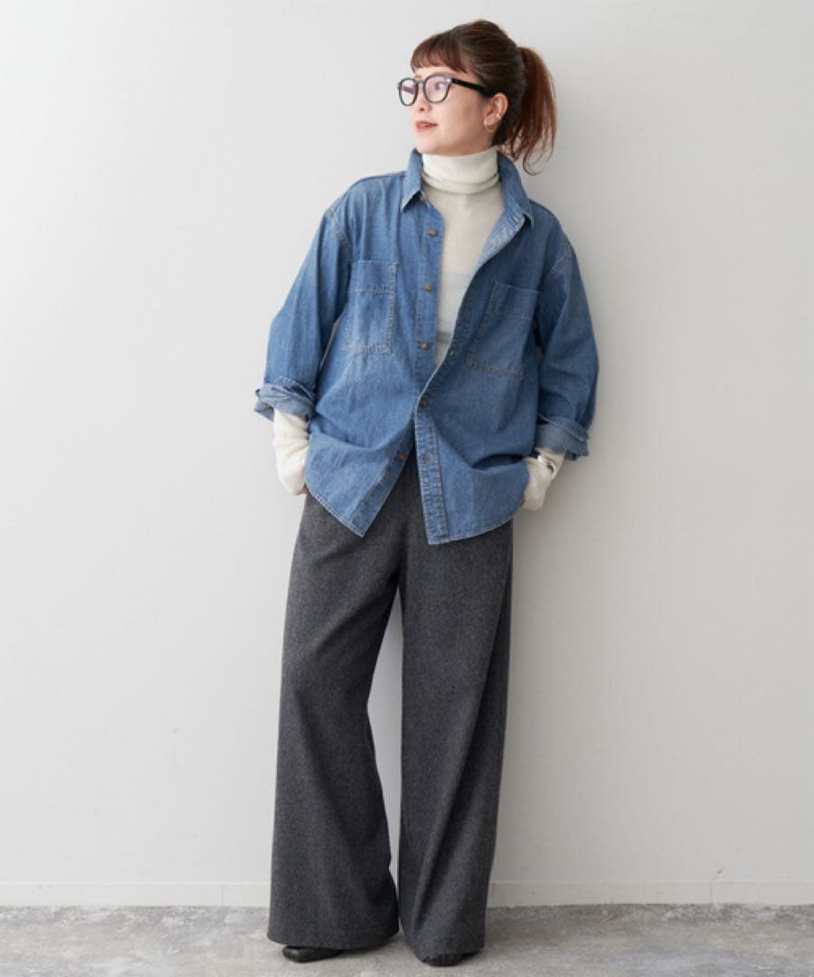 Spick and Span ライトオンスデニムシャツ