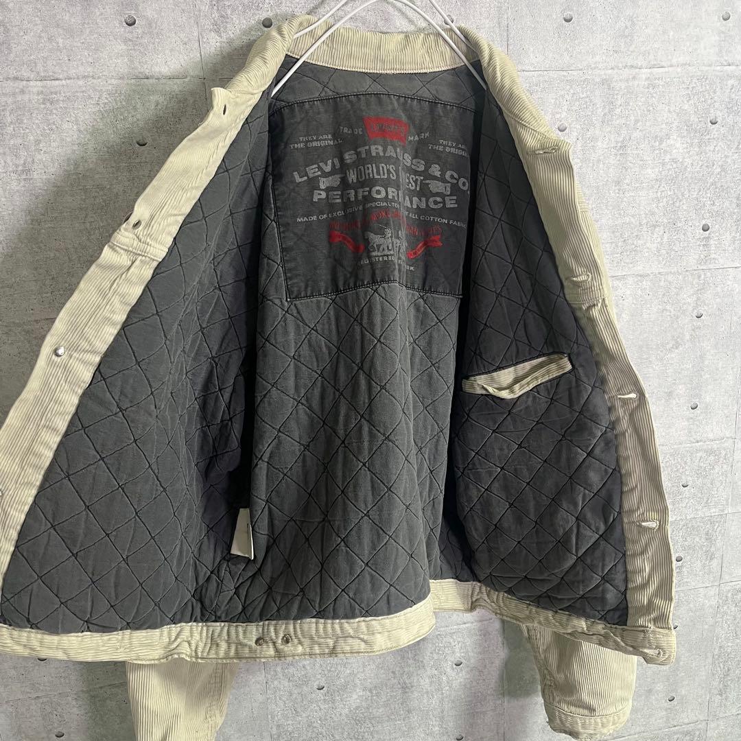 激レア！Levi's コーデュロイトラッカージャケット　裏地キルティング　黒タブ