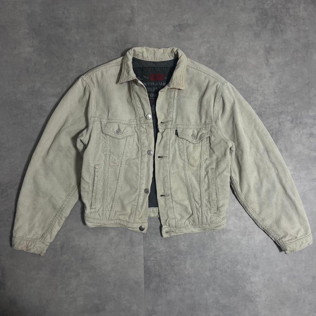 激レア！Levi's コーデュロイトラッカージャケット　裏地キルティング　黒タブ